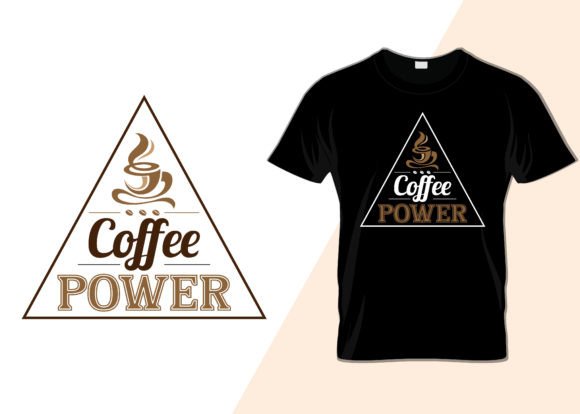 Reviewing Coffee Power Minimalist T-Shirt Design