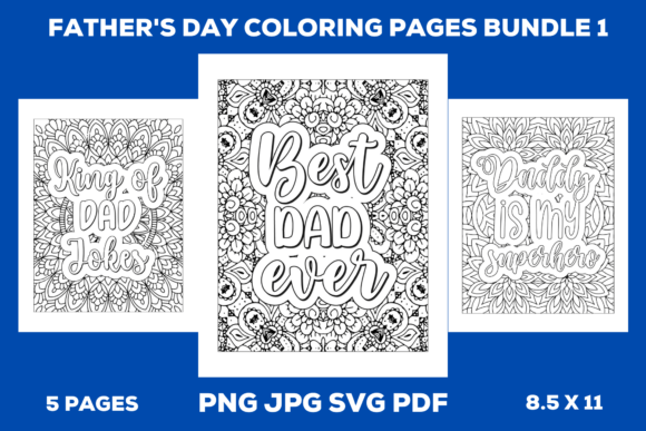 Reviewing Father s Day Coloring Pages Bundle 1 for Embroidery