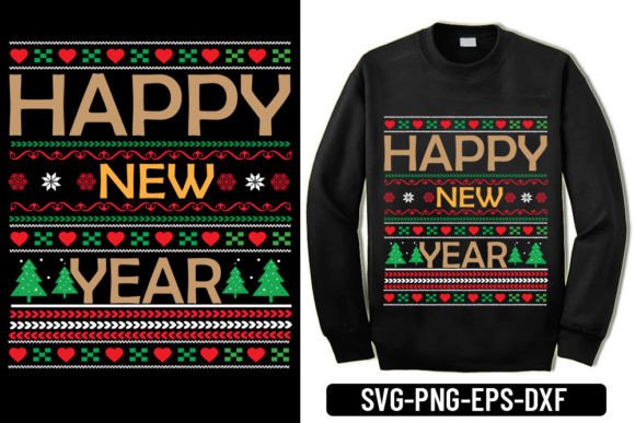 Reviewing the Ugly Sweater - Happy New Year Design